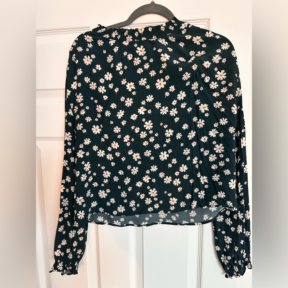 Elodie Hunter green floral blouse